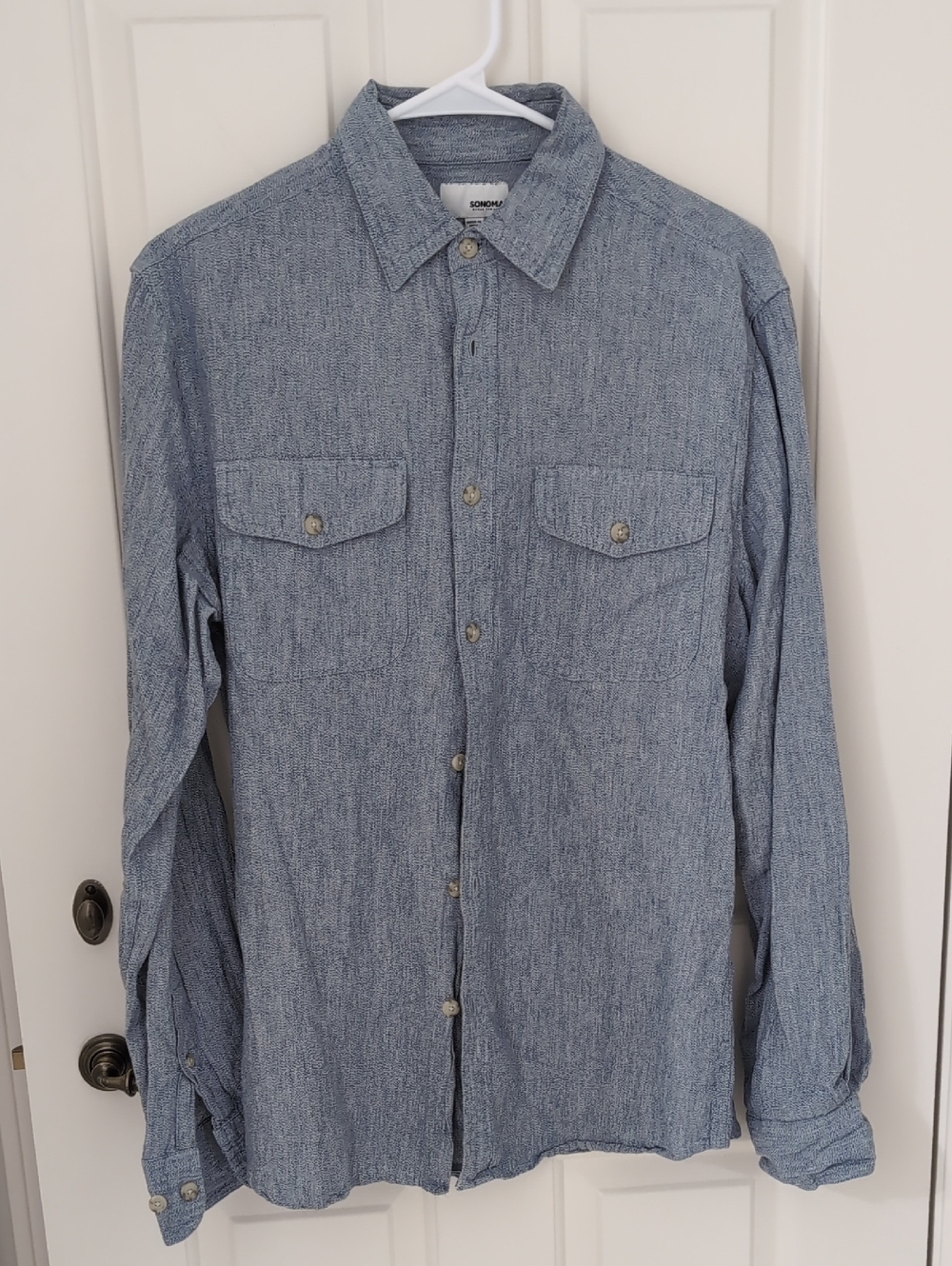 Men Sonoma Light Blue Button Down Shirt - Small